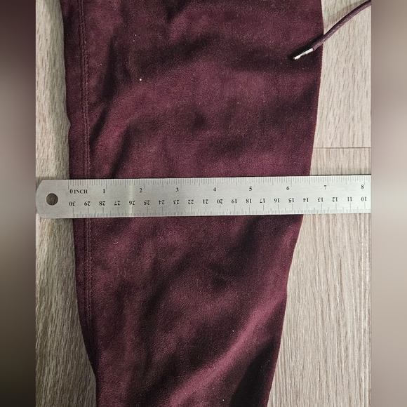 A New Day Penelope Over the Knee Boots Burgundy - Picture 9 of 11